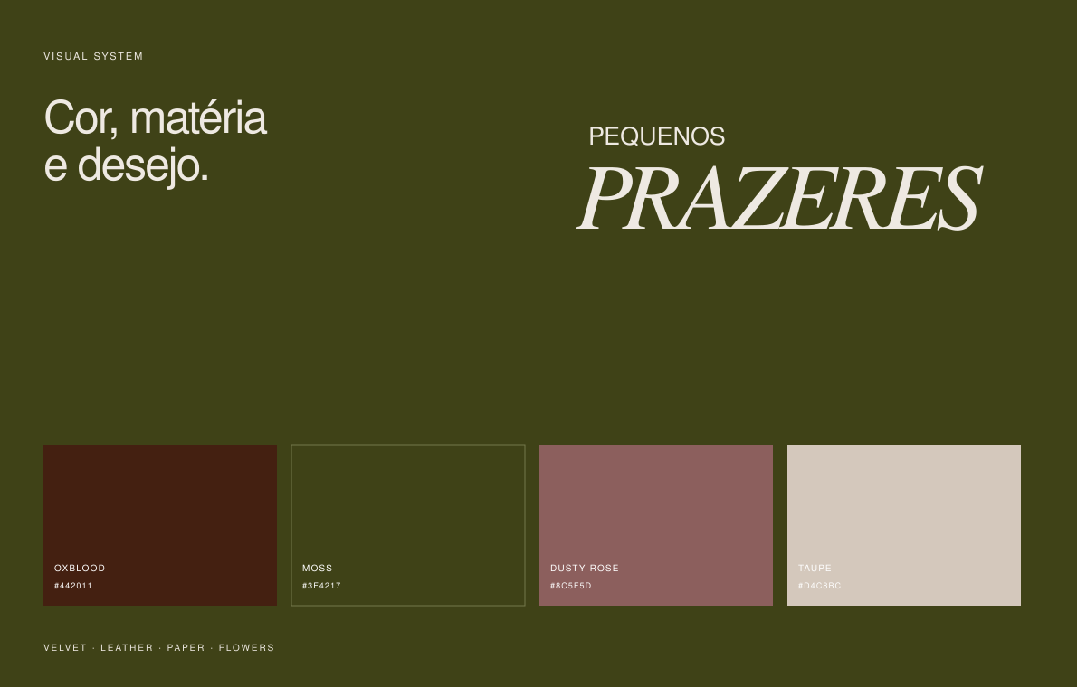 Sistema visual e paleta cromática da campanha